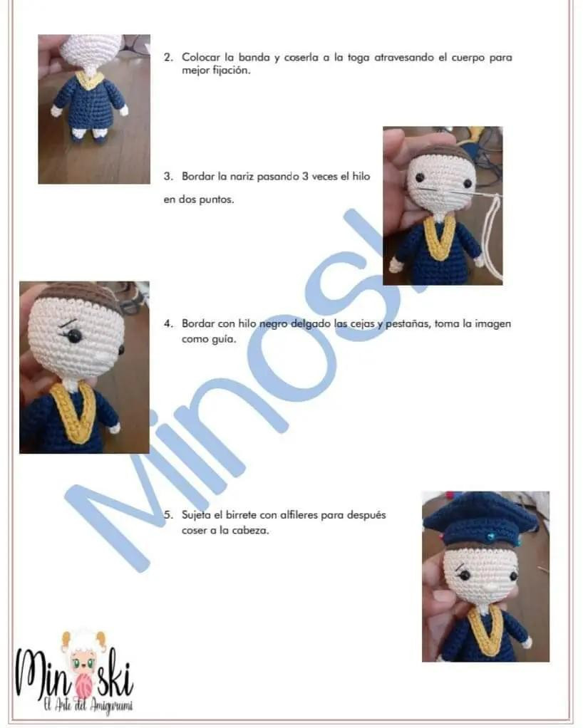 Bonecos de Formatura Amigurumi: Padron Gratuito para Crochê
