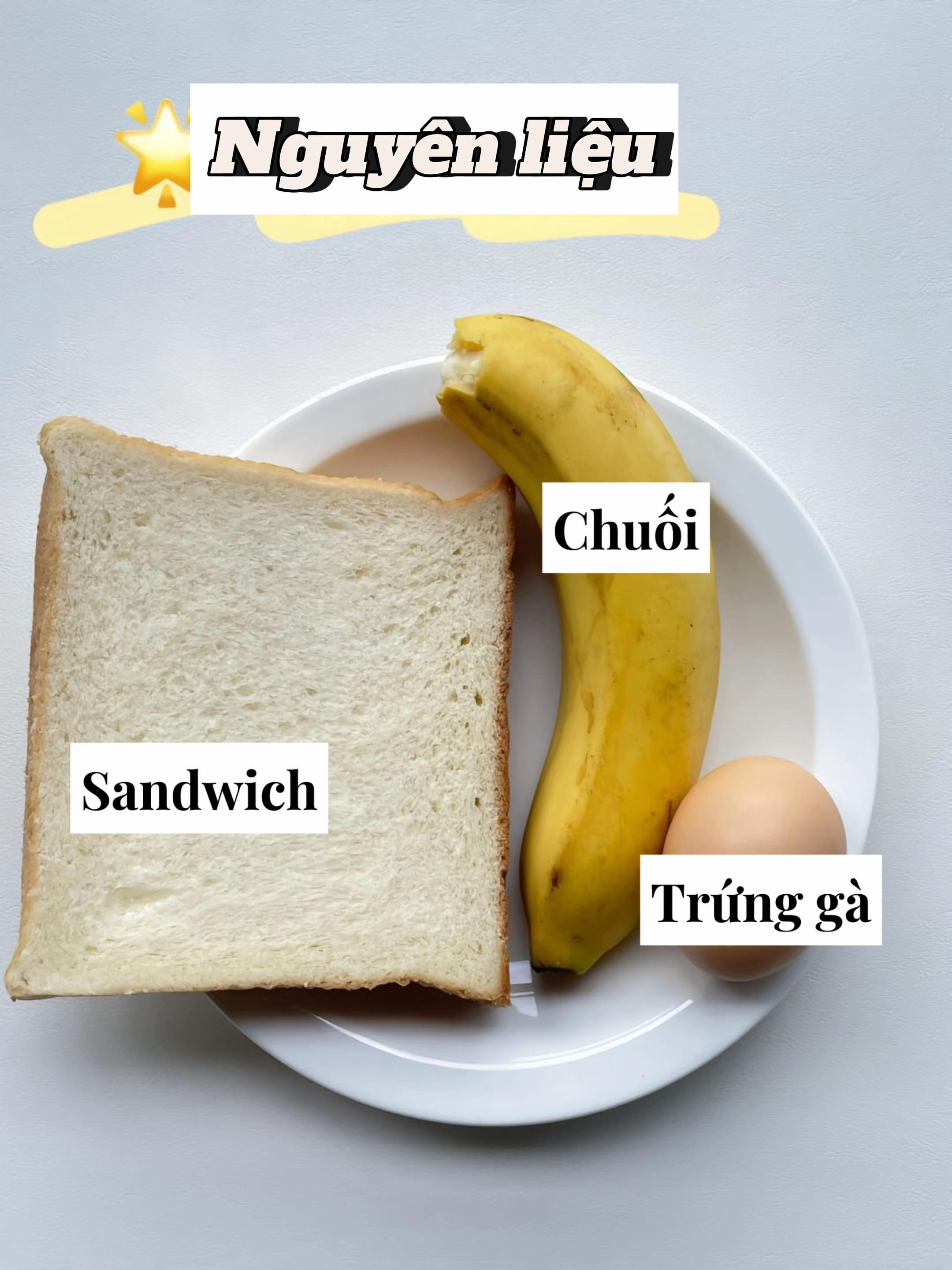 Bữa Sáng Vàng ươm Sandwich Sữa Chuối Cho Bé