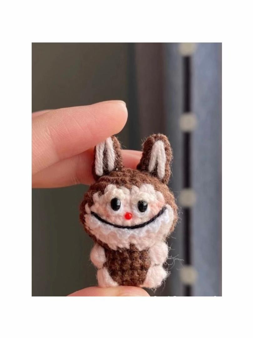 Búp bê thỏ nhỏ labubu xinh xắn bằng len cho người mới bắt đầu