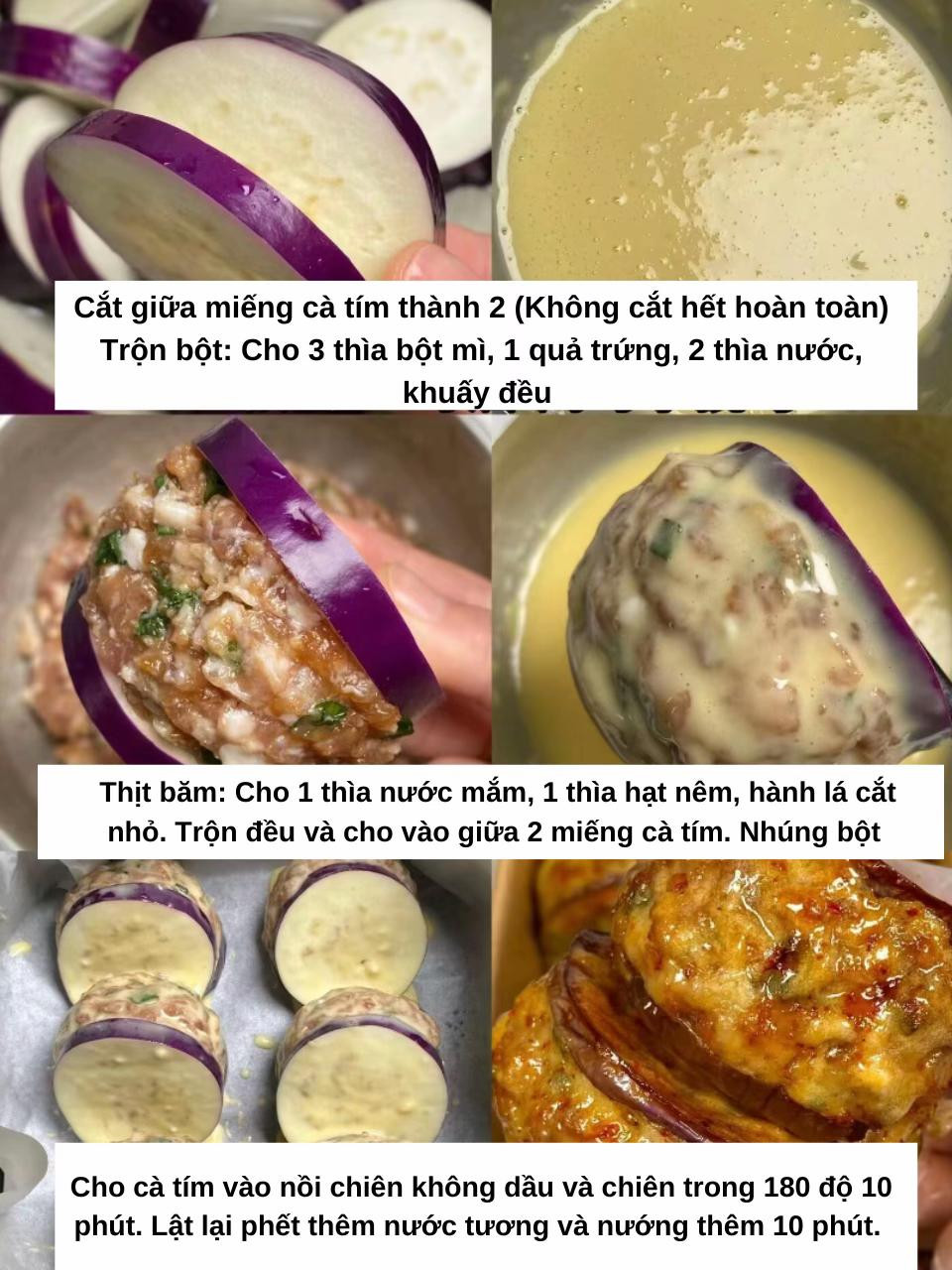 Cà Tím Nhồi Thịt Đậm Đà Thơm Ngon