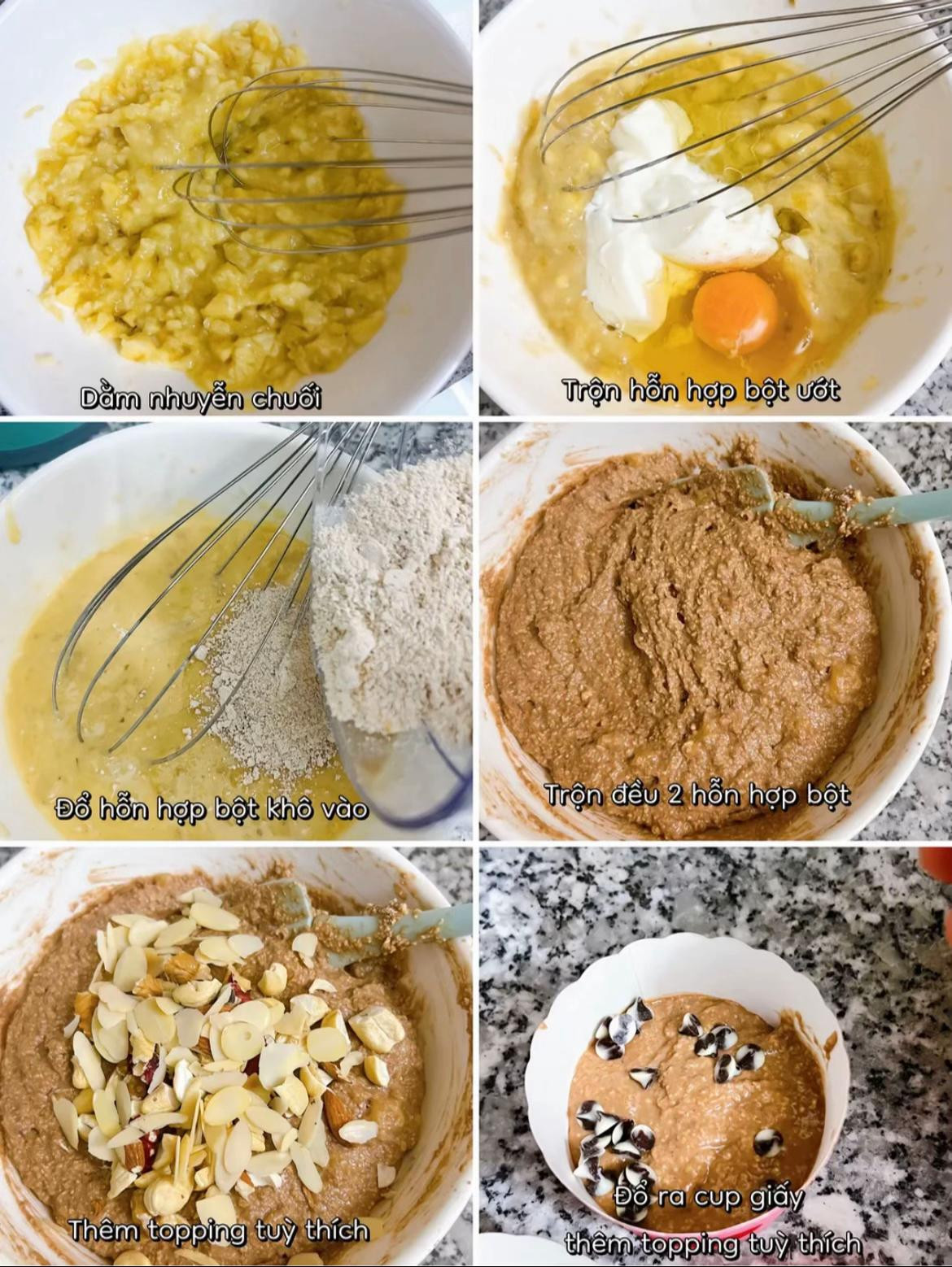 Cách làm bánh chuối yến mạch đơn giản tại nhà