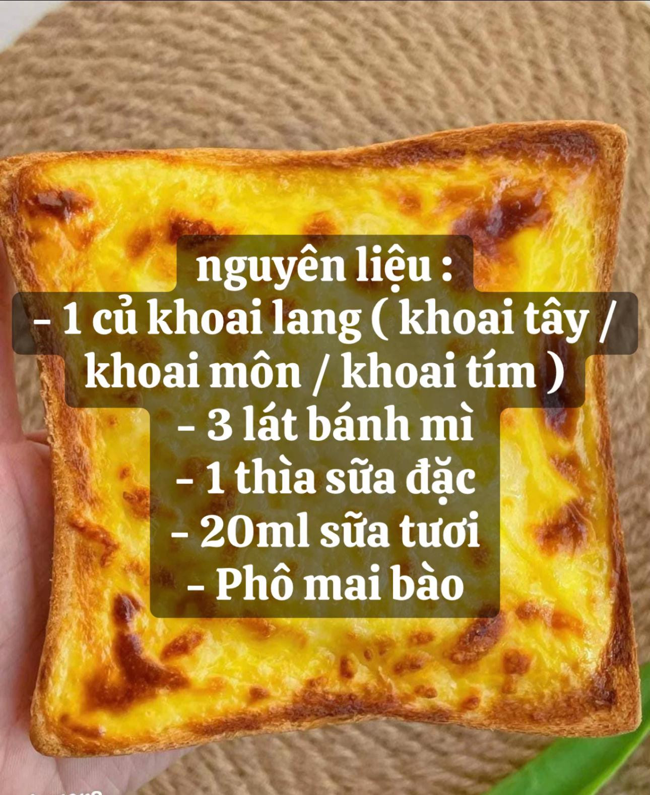 CÁCH LÀM BÁNH MÌ NƯỚNG KHOAI PHÔ MAI ĐƠN GIẢN MÀ NGON