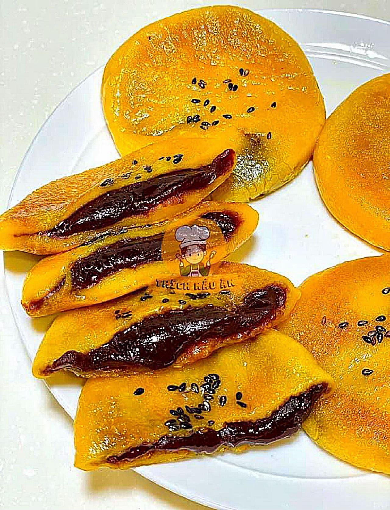 cách làm bí ngô nhân đậu dẻo