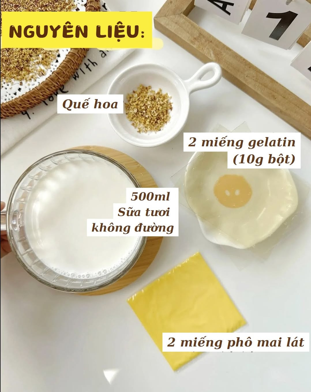 Cách làm Pudding Phô Mai mật ong quế hoa thơm ngon!