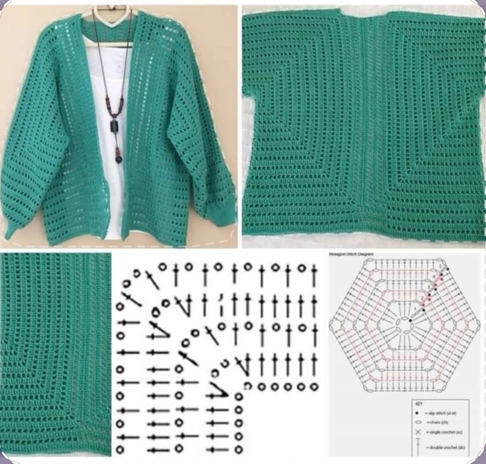 Camisa Estilo Kimono com Hexágonos