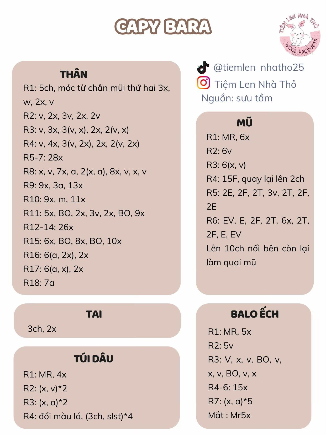 Cặp đôi thú bông móc len ngọt ngào và dễ thương