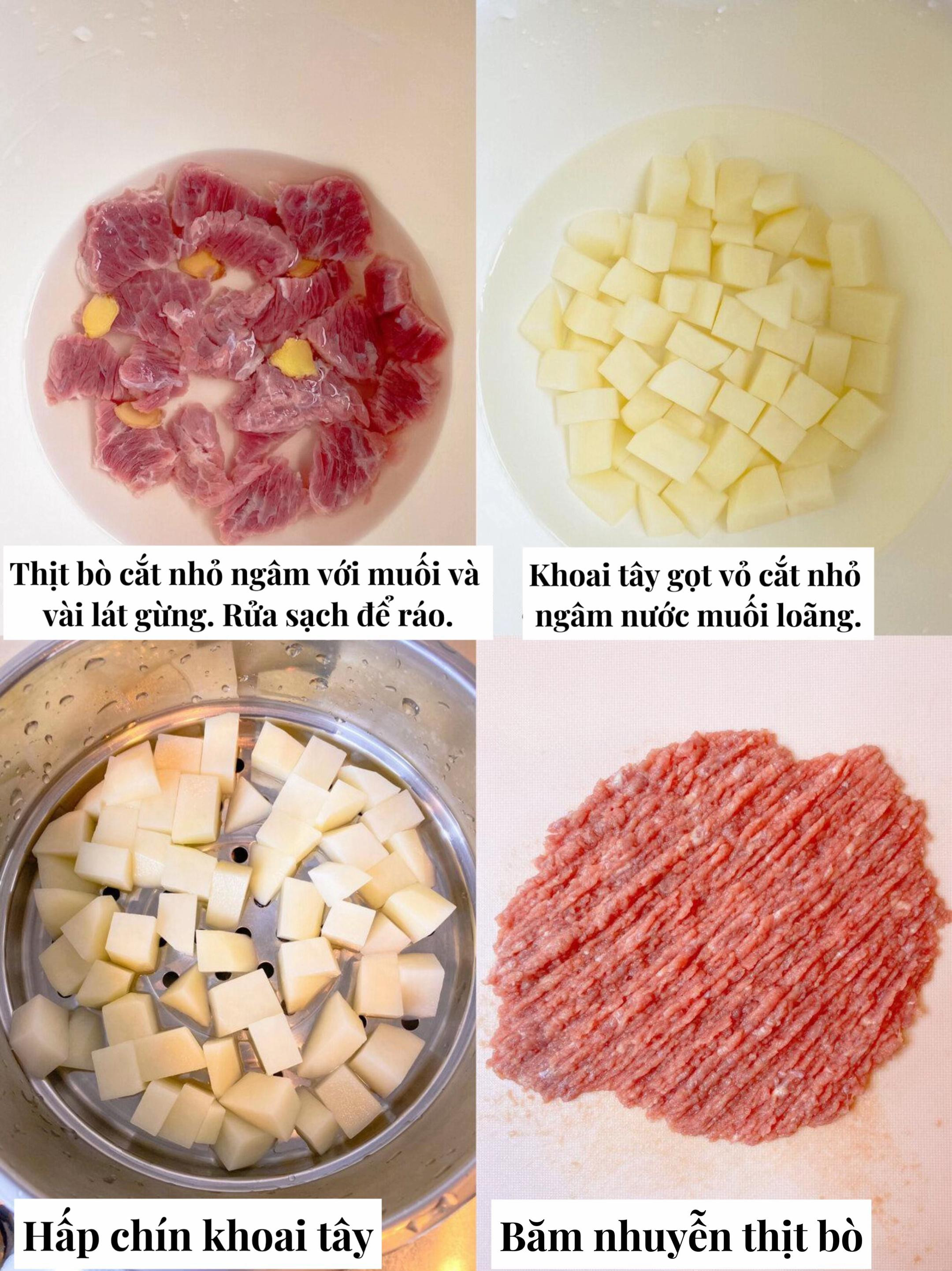 Chả Bò Khoai Tây Giòn Ngon Cho Bé