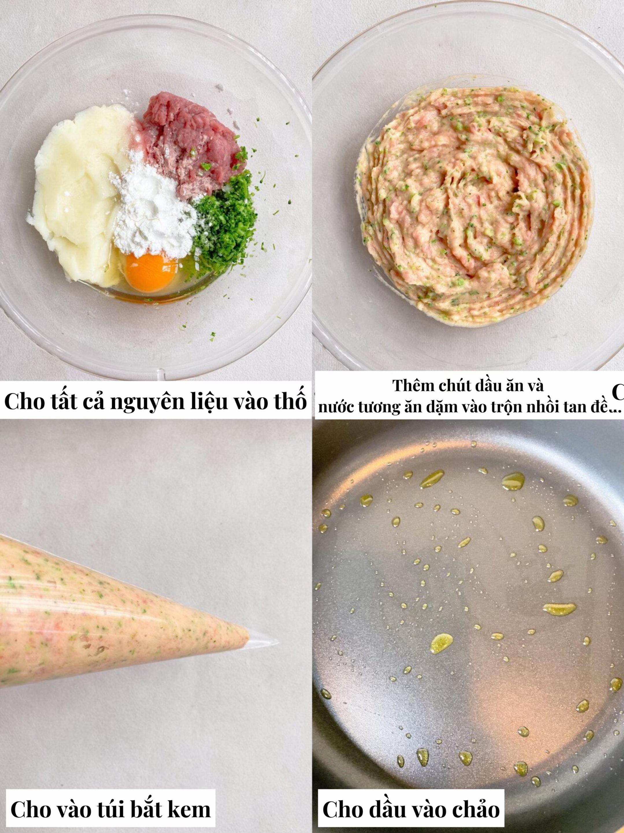 Chả Bò Khoai Tây Giòn Ngon Cho Bé