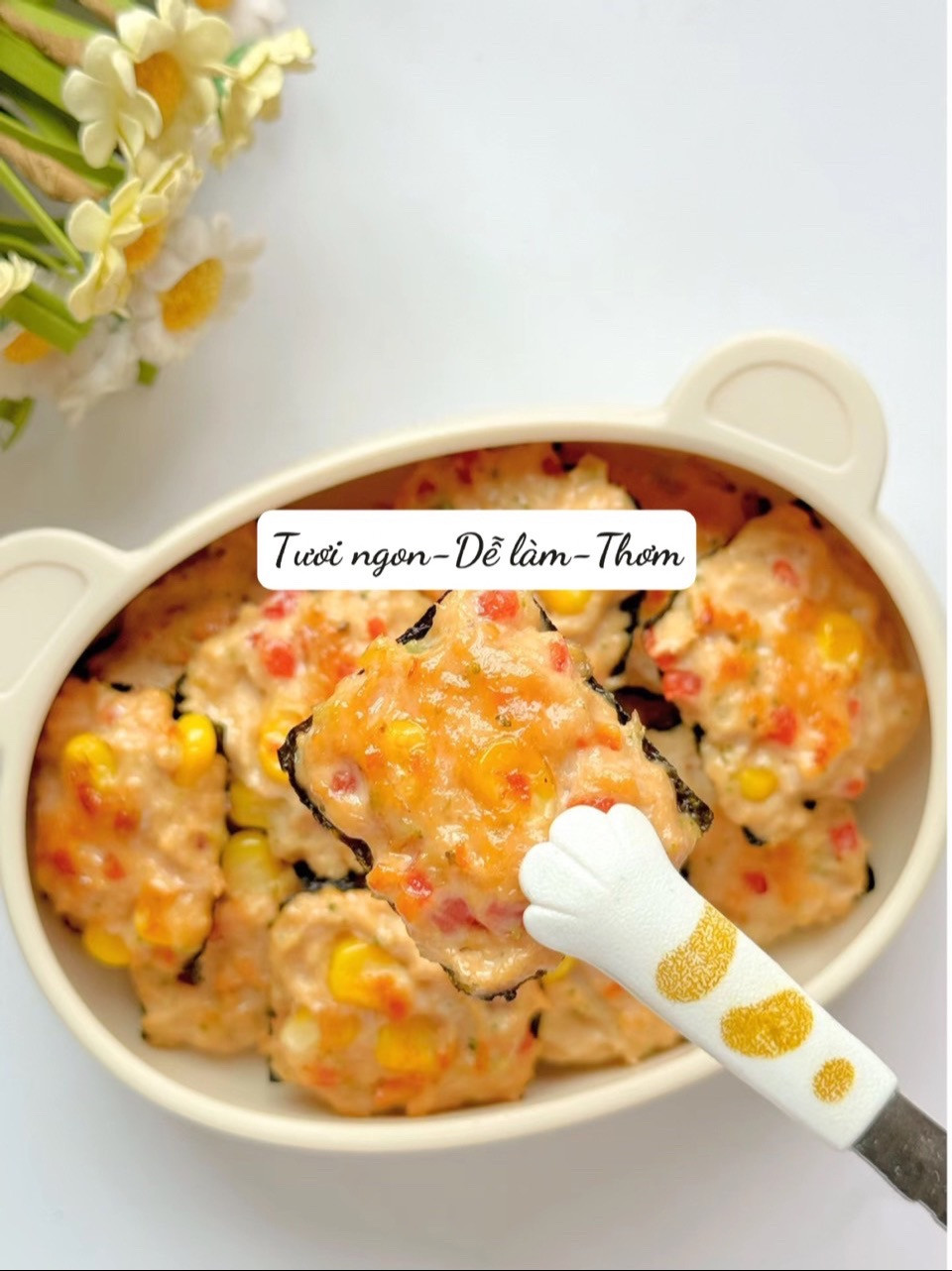 Chả Gà Rong Biển Giòn Rụm Cho Bé Yêu Thích Mê