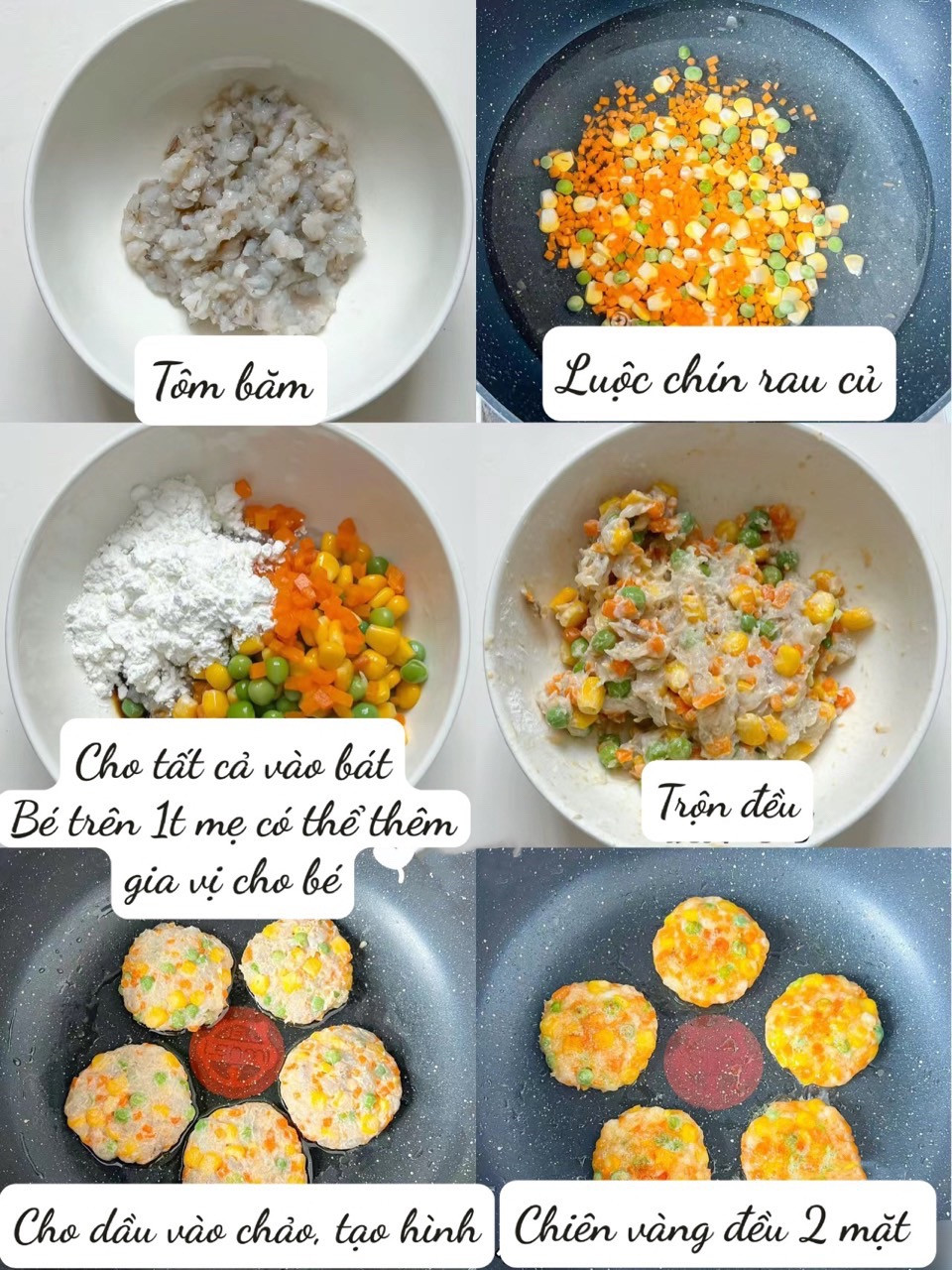 Chả Tôm Rau Củ Ngũ Sắc Giàu Dinh Dưỡng