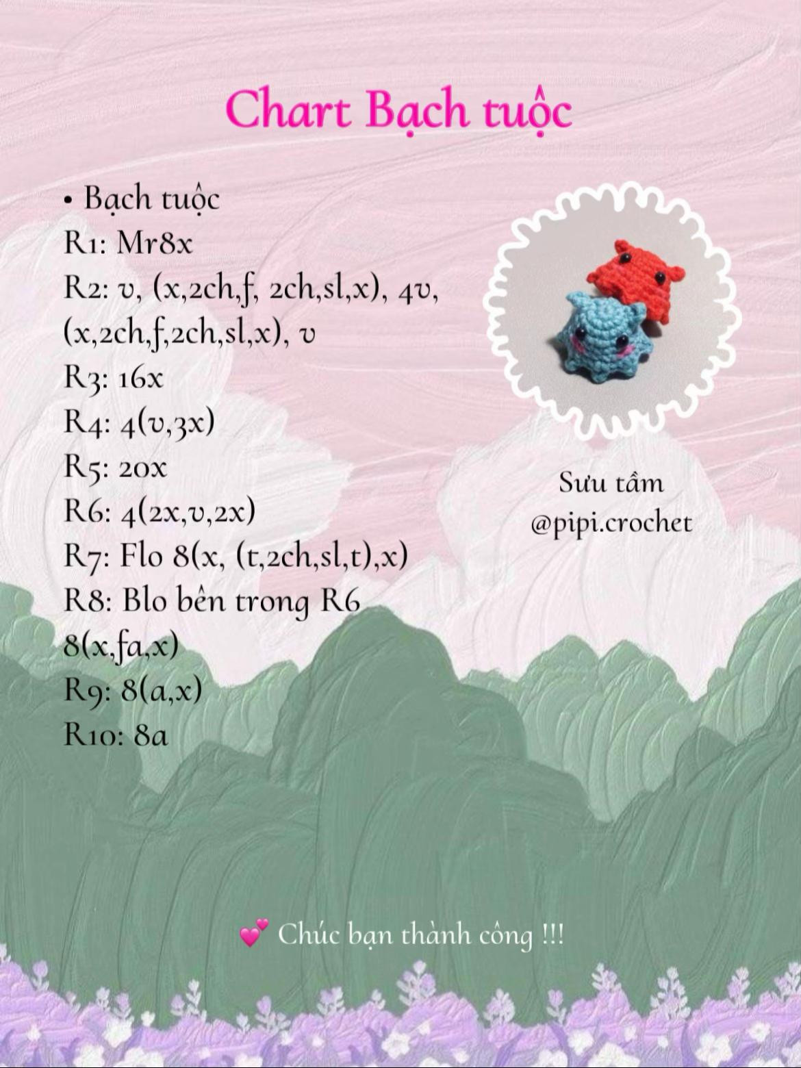 Charm thú nhồi bông nhỏ xinh móc len dễ thương nhiều màu sắc