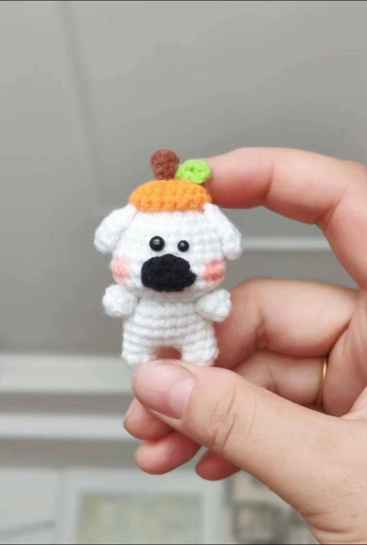 Chart chú chó đội mũ quả cam