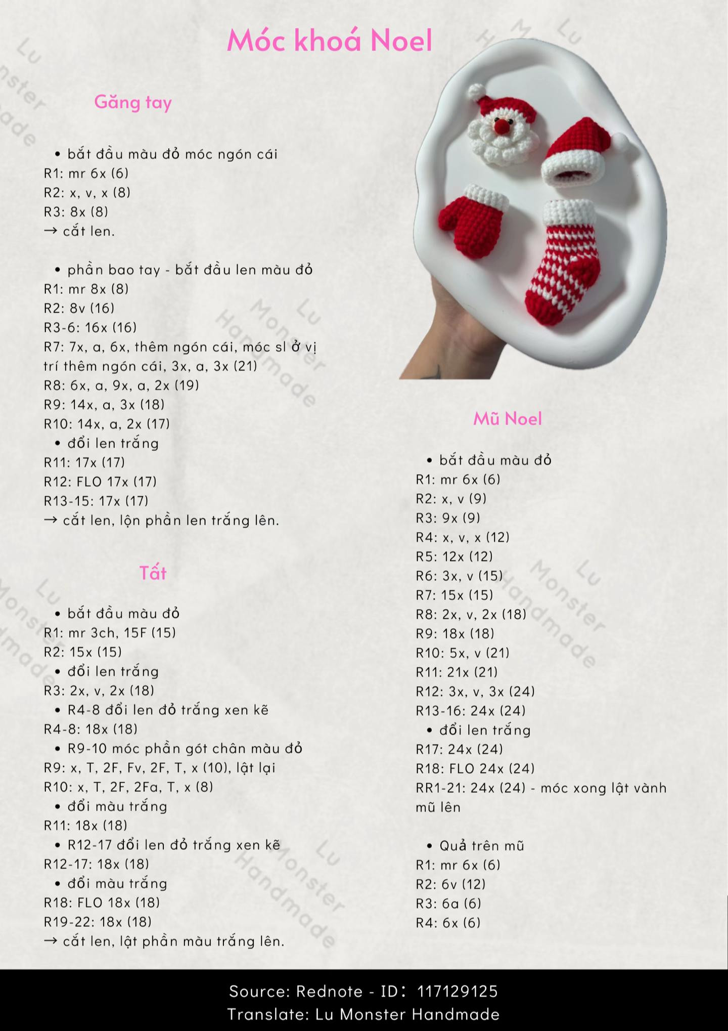 Chart Găng - Mũ - Tất Noel