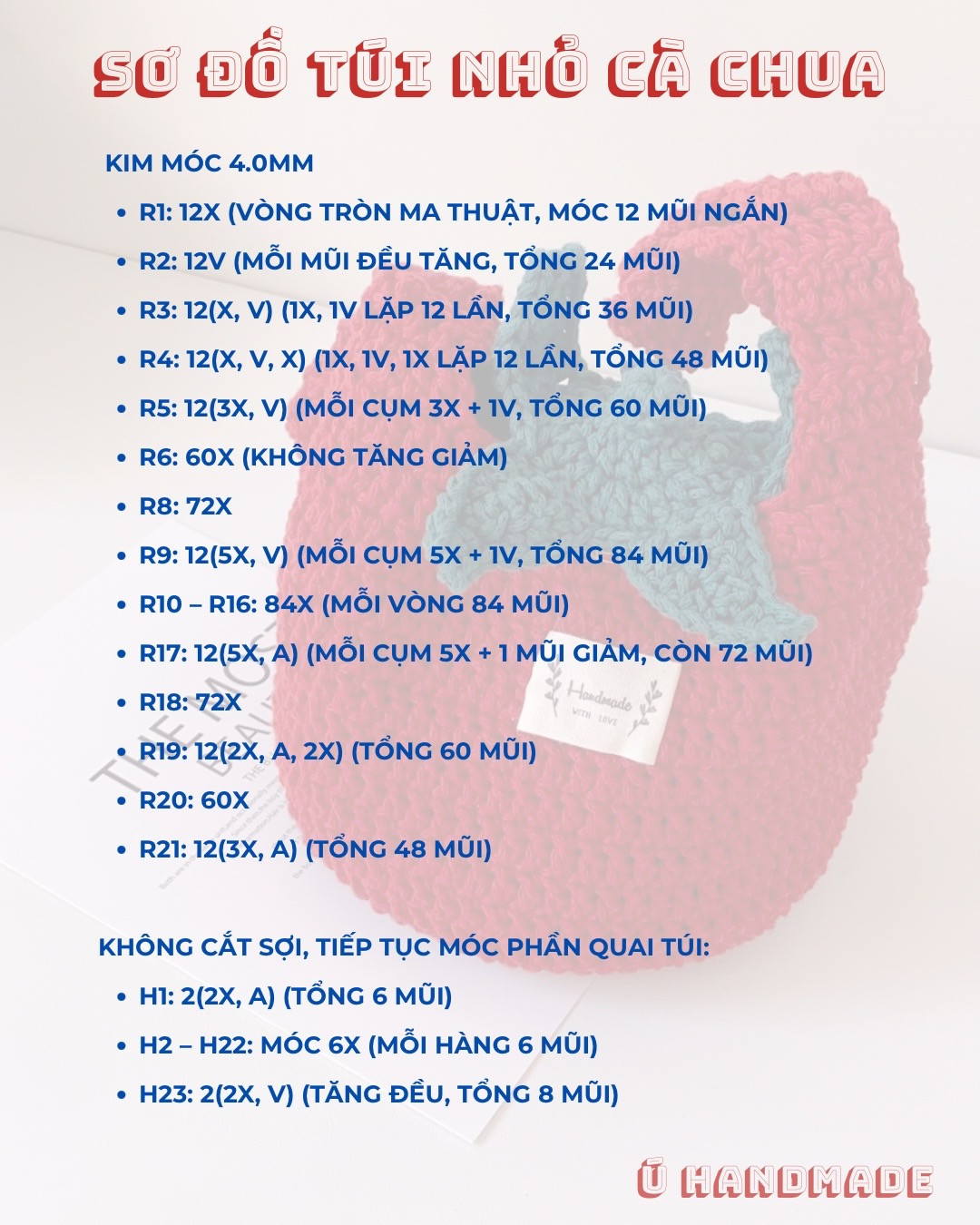 chart hướng dẫn móc len túi cà chua