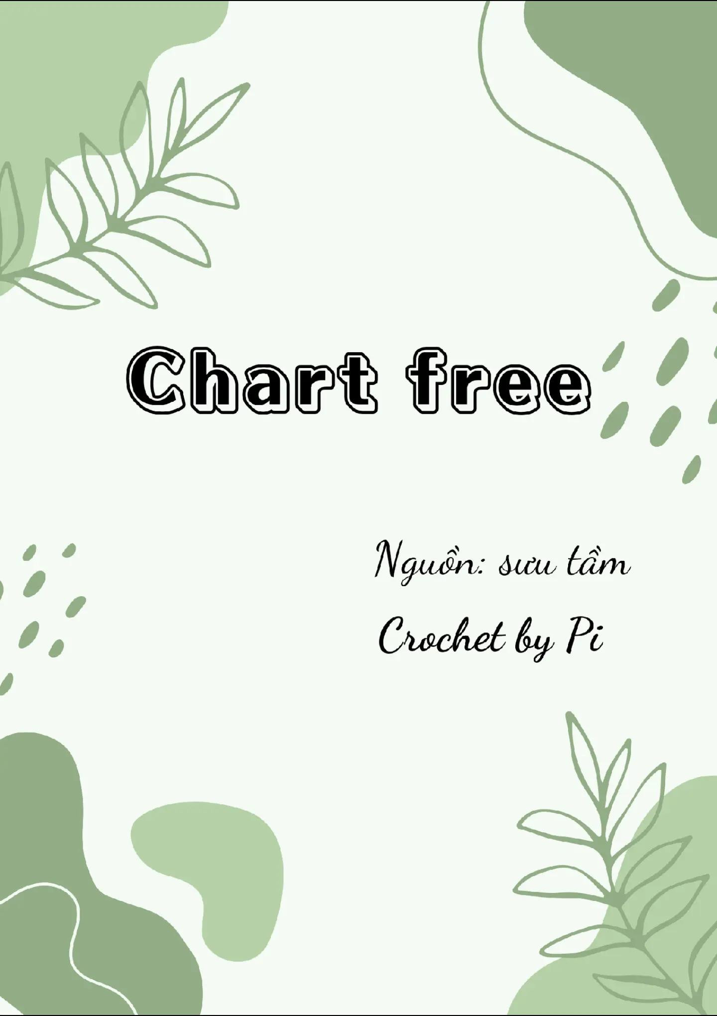 Chart móc len bé cún con dễ thương cho người mới bắt đầu
