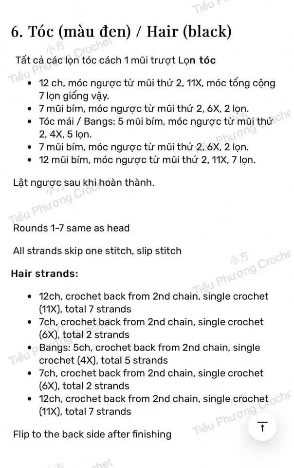 Chart móc len búp bê dễ thương cho người yêu thích thủ công