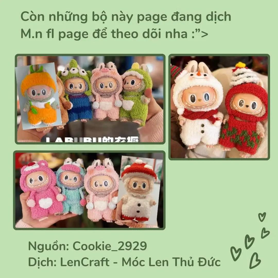 Chart móc len búp bê Labubu đáng yêu và dễ thương
