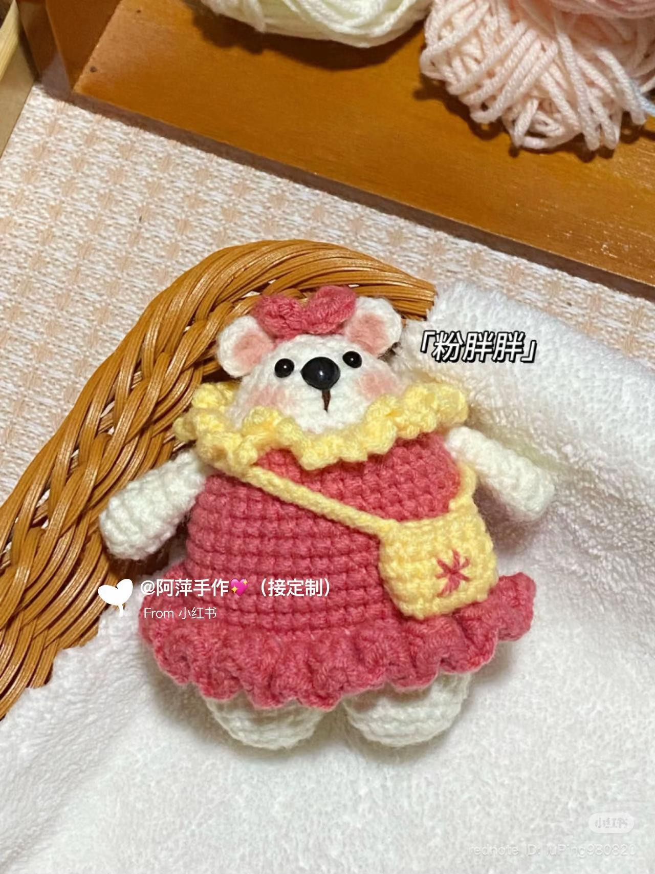 Chart móc len gấu béo dễ thương và ngộ nghĩnh cho người mới bắt đầu