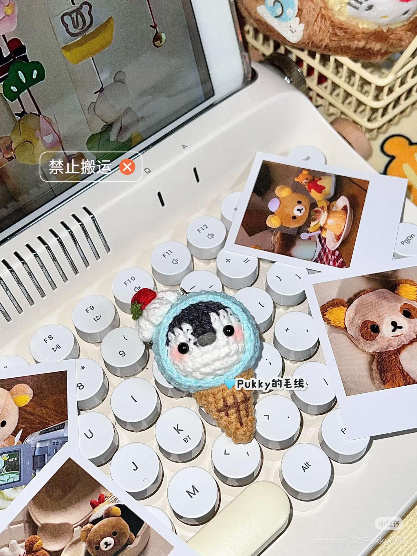 Chart móc len hình kem chim cánh cụt đáng yêu và dễ thương