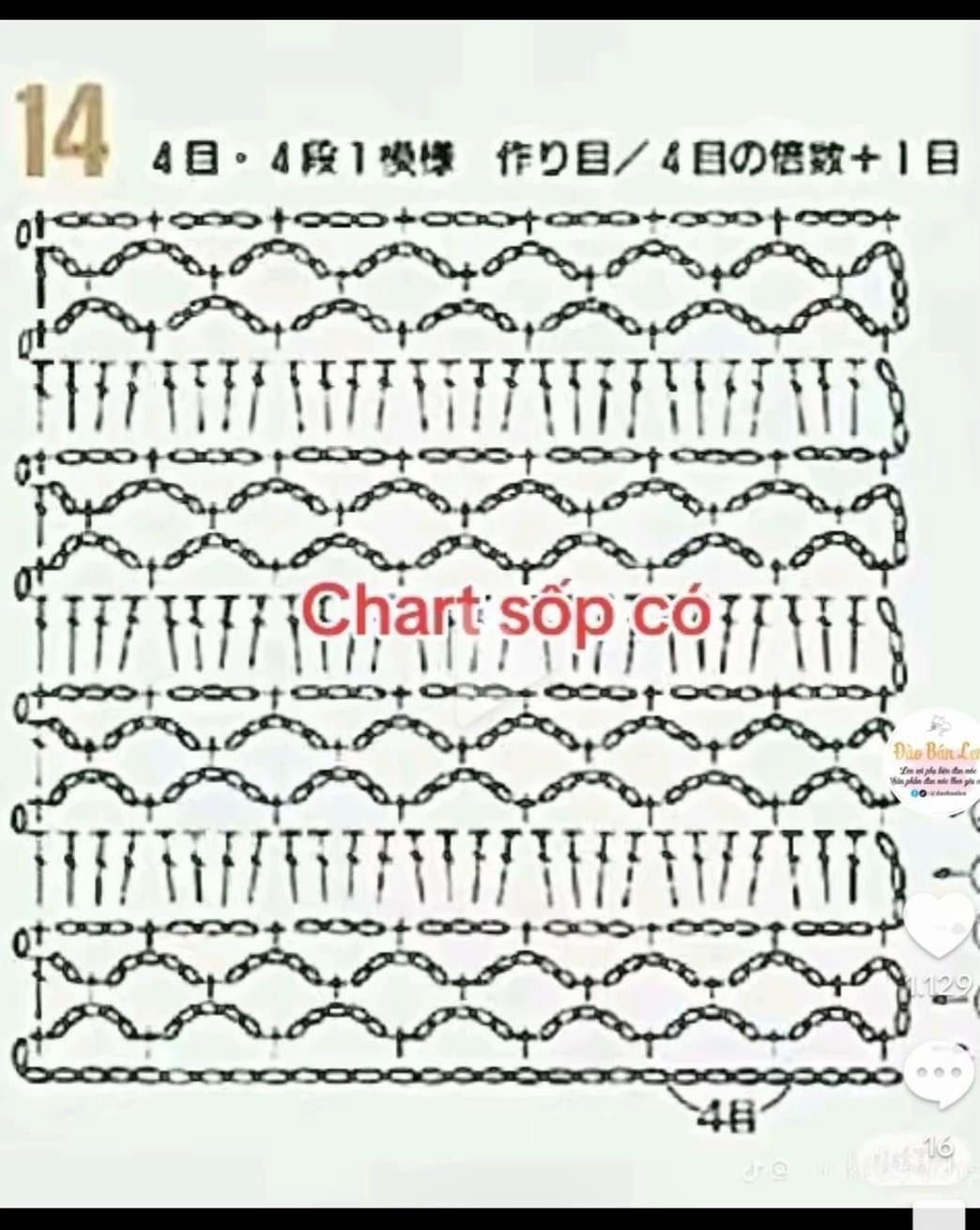 Chart móc len túi xách xanh dương dễ thương