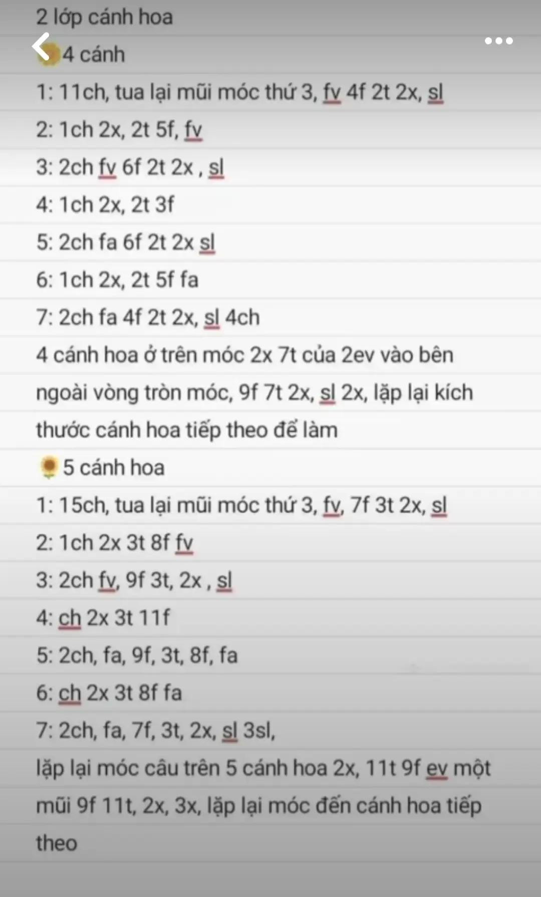 chart móc nàng tiên hoa.