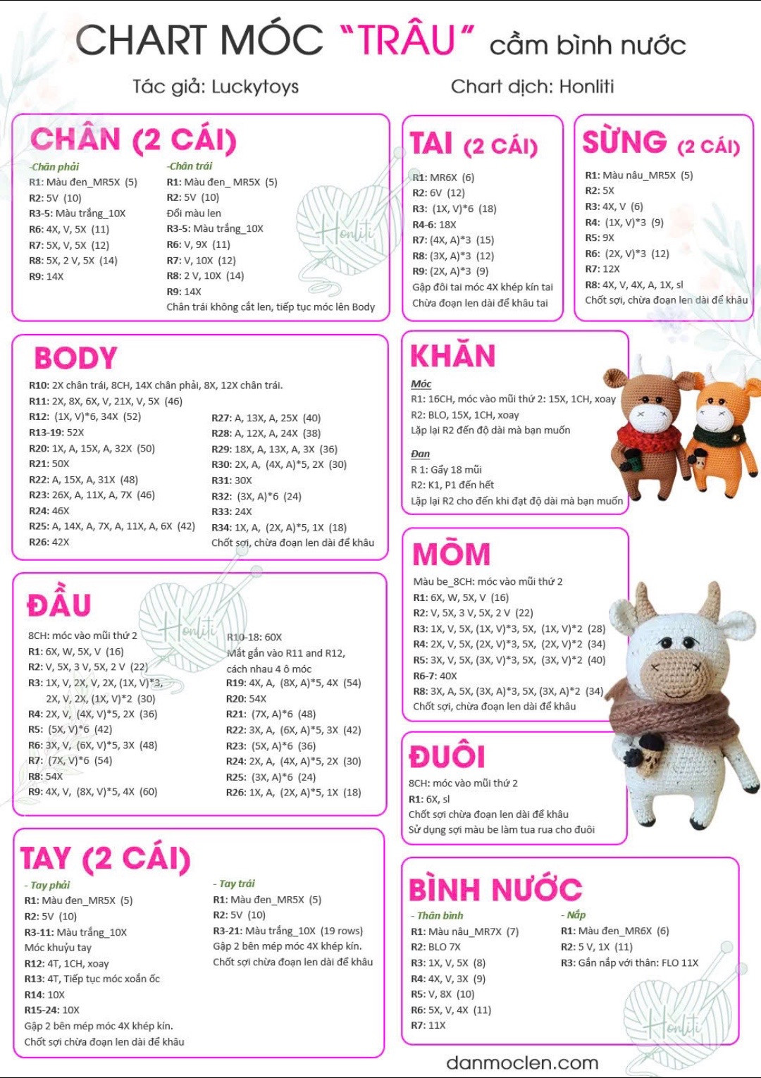 Chart móc trâu cầm bình nước Luckytoys