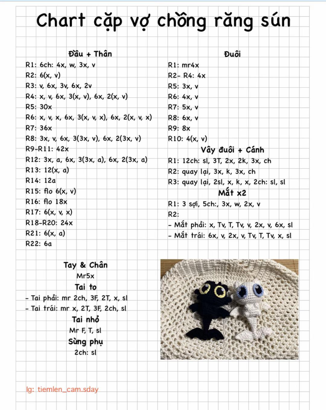 Chart vợ chồng răng sún Toothless và Light Fury