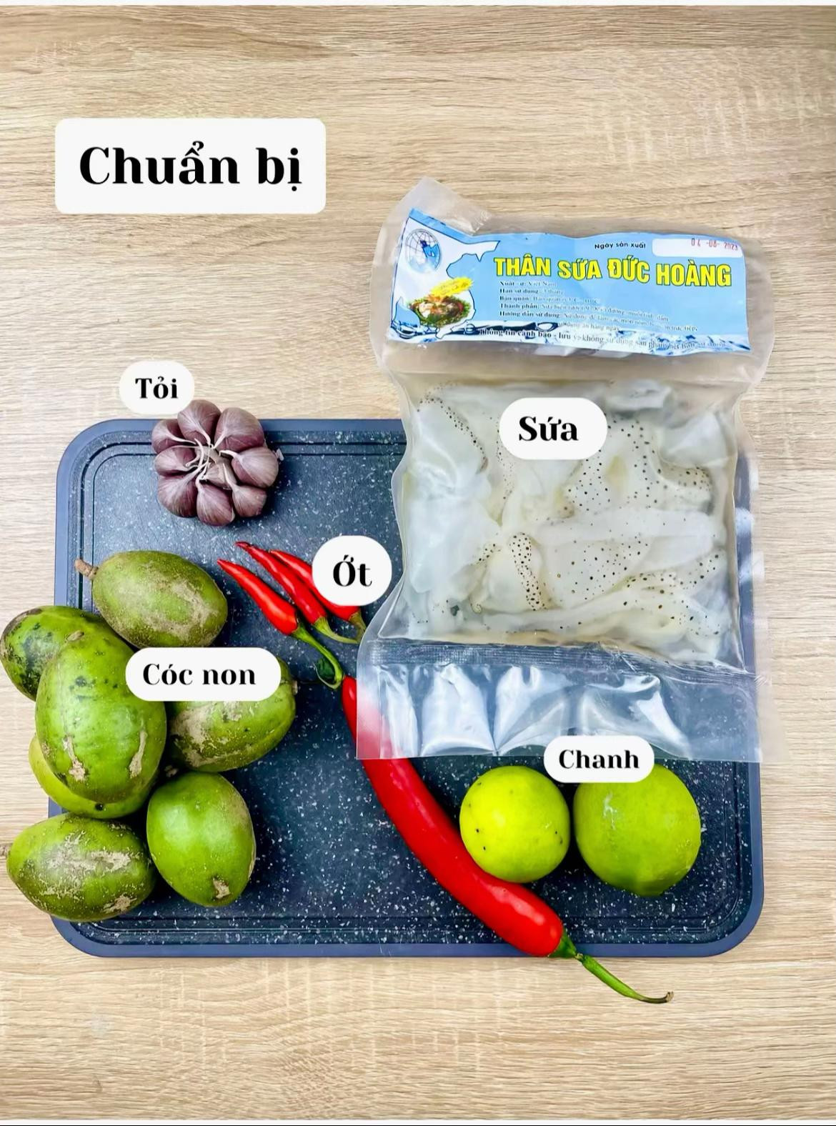 Cóc Non Trộn Sứa Mắm Tỏi Chua Cay Giòn Rụm