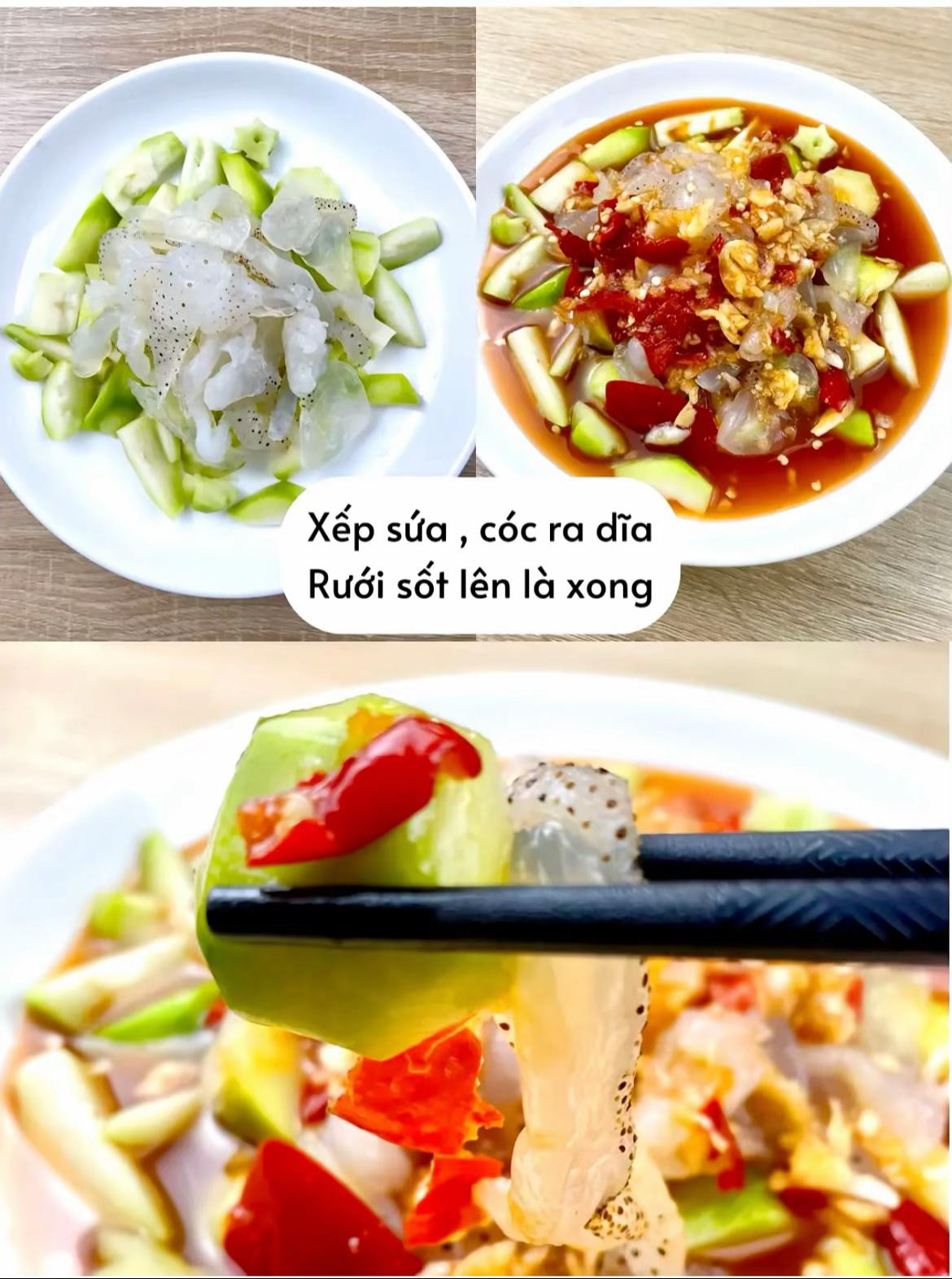 Cóc Non Trộn Sứa Mắm Tỏi Chua Cay Giòn Rụm