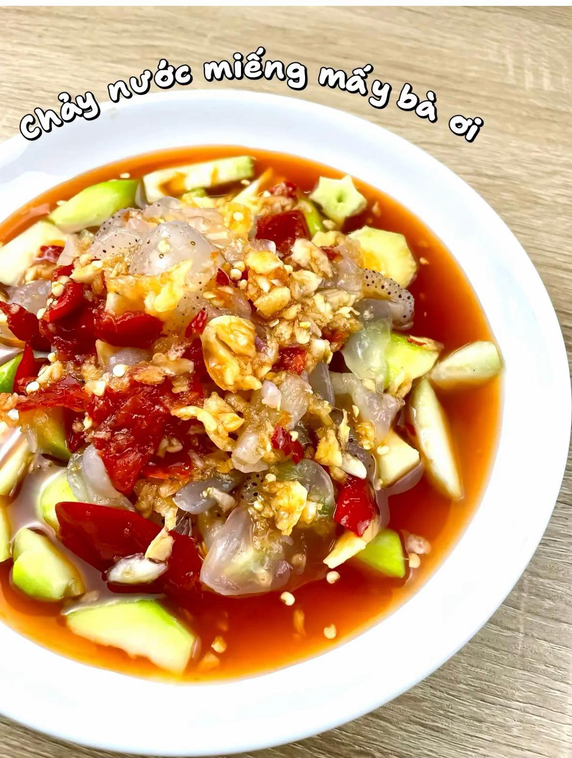 Cóc Non Trộn Sứa Mắm Tỏi Chua Cay Giòn Rụm