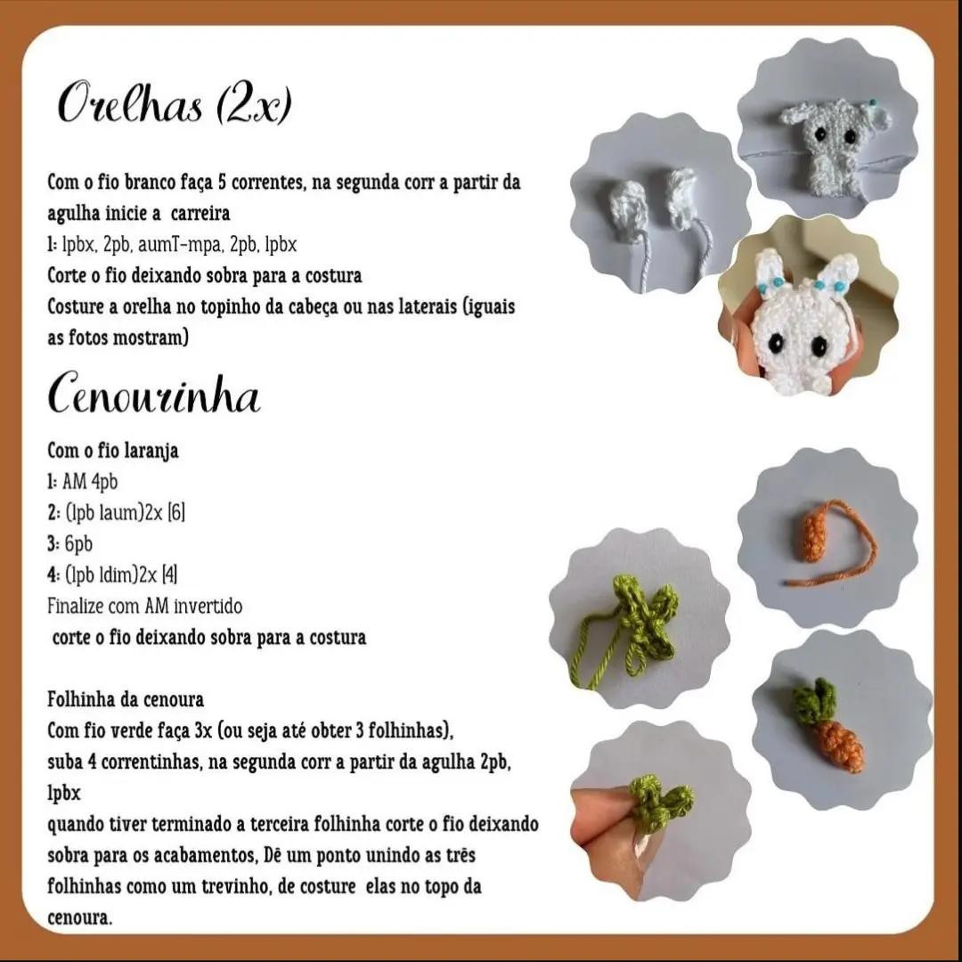 Coelho de Crochê com Cenoura: Um Projeto Amigurumi Encantador