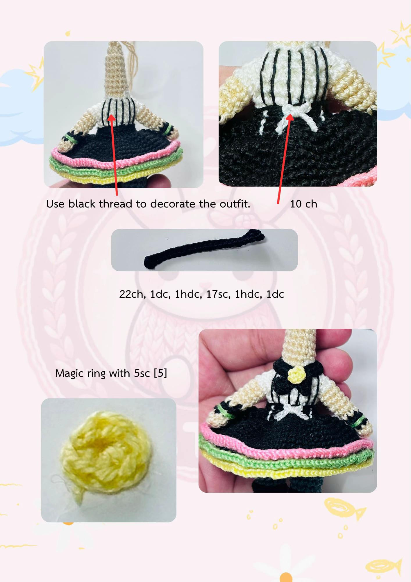 Colorful Amigurumi Doll with Unique Horns and Headphones