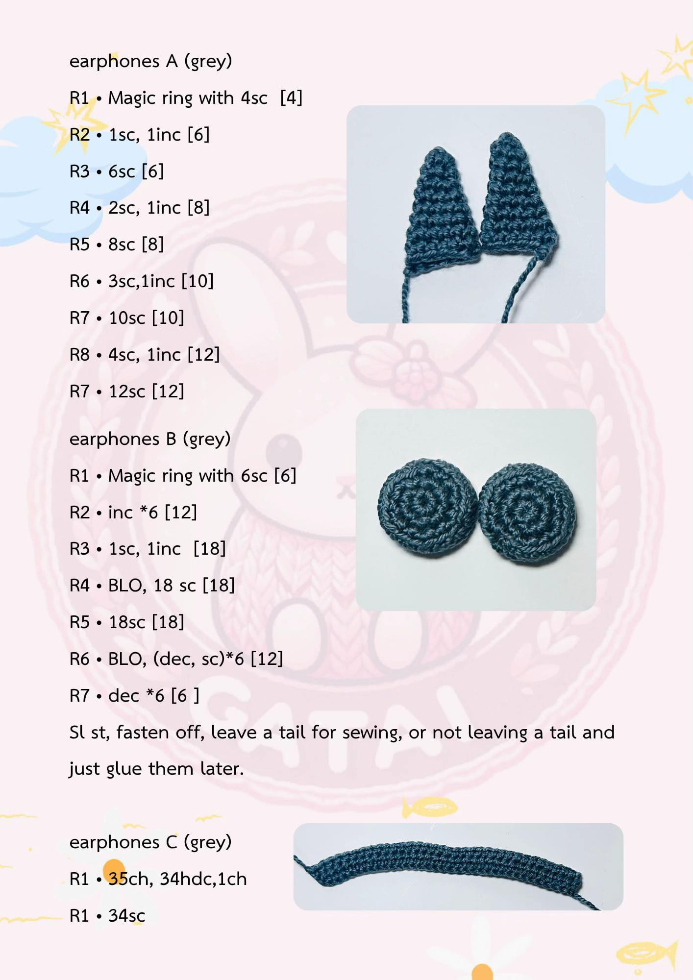 Colorful Amigurumi Doll with Unique Horns and Headphones