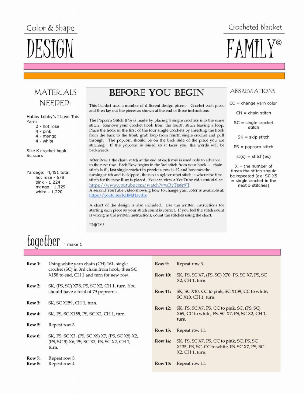 Colorful Crochet Blanket Pattern with Simple Instructions for Beginners