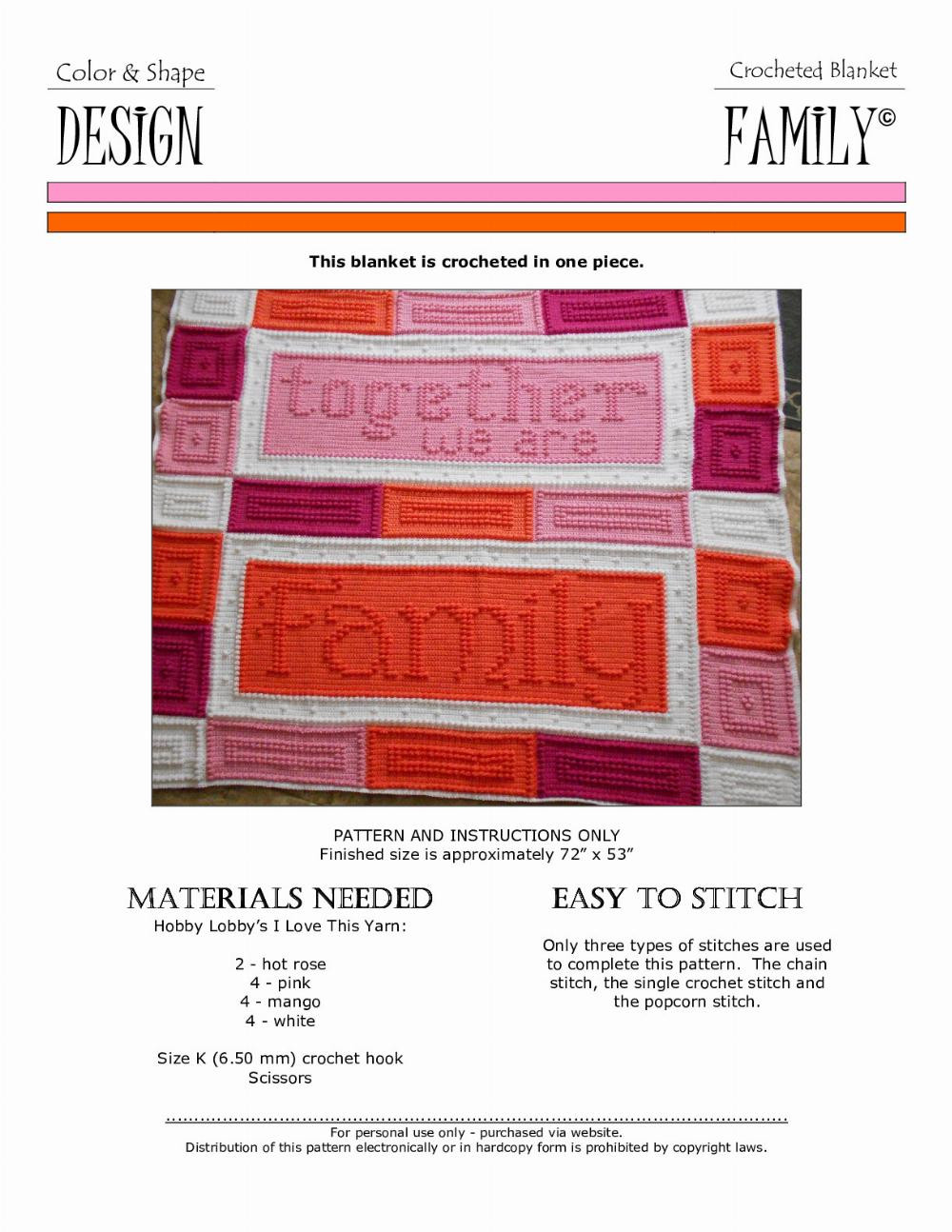 Colorful Crochet Blanket Pattern with Simple Instructions for Beginners