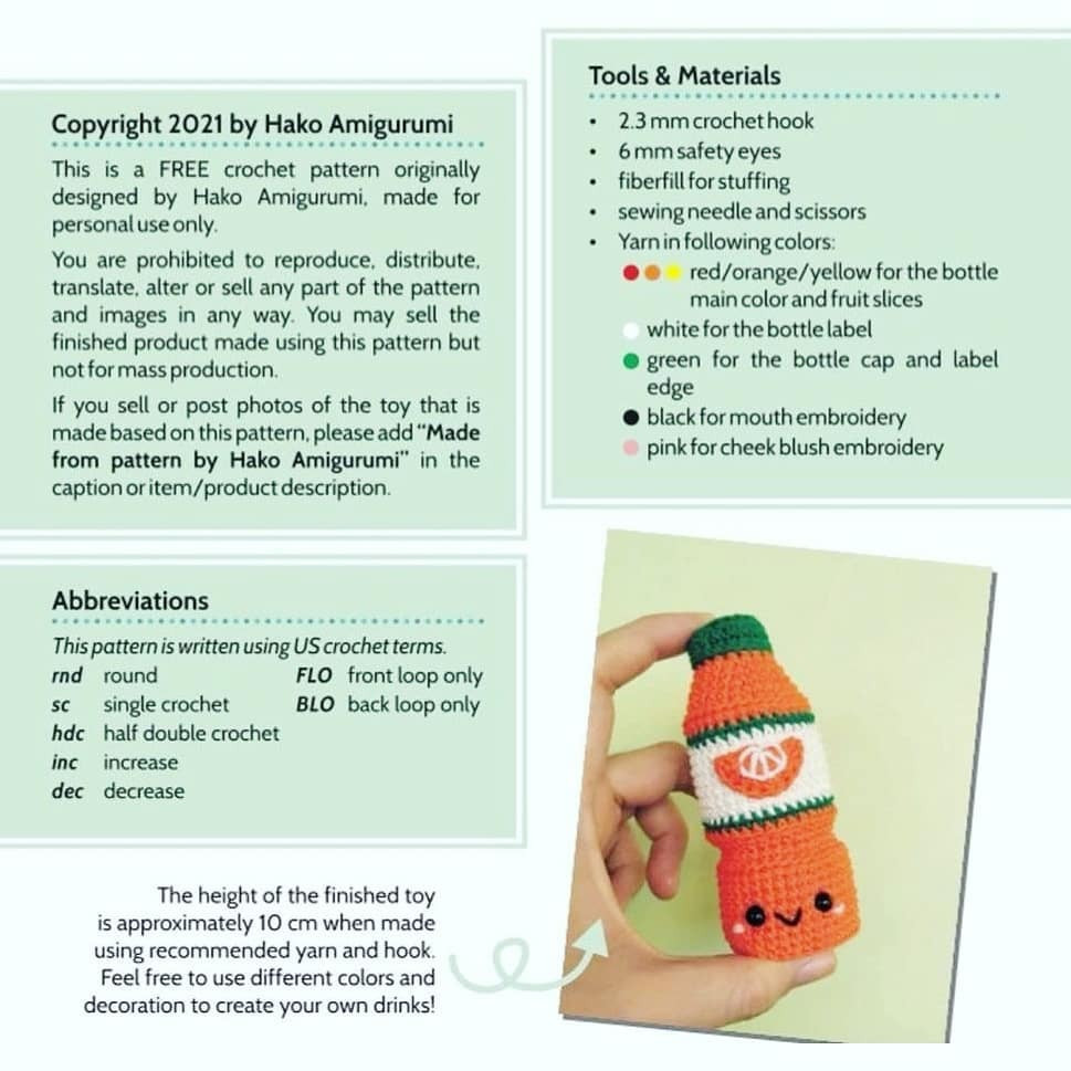 Colorful Crochet Bottle Covers with Cute Fruit Designs - Free Pattern