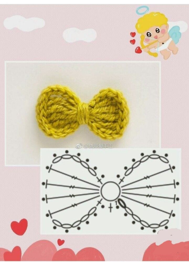 Colorful Crochet Bow Pattern for Beginners