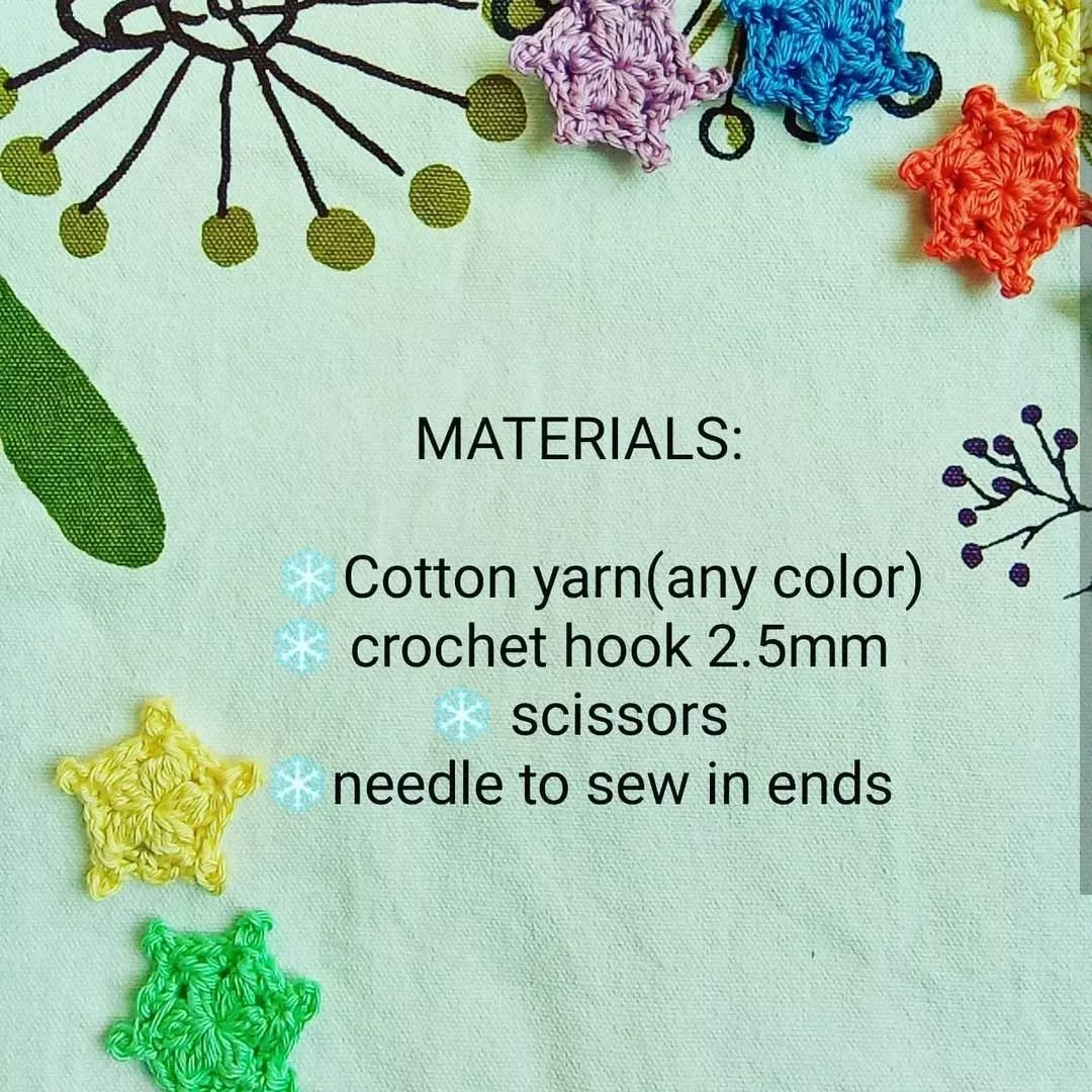 Colorful Crochet Star Snowflakes for Festive Decorations