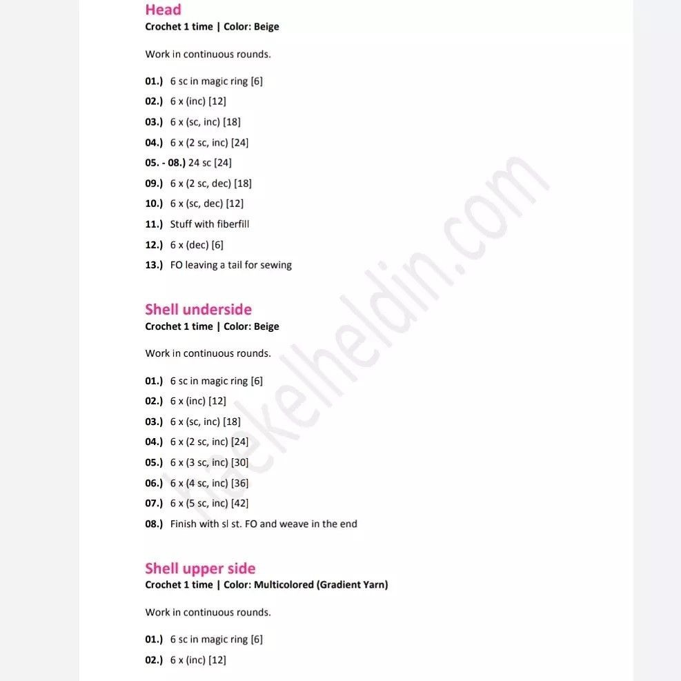 Colorful Crochet Turtle Pattern for Beginners