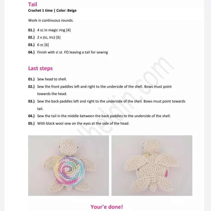 Colorful Crochet Turtle Pattern for Beginners