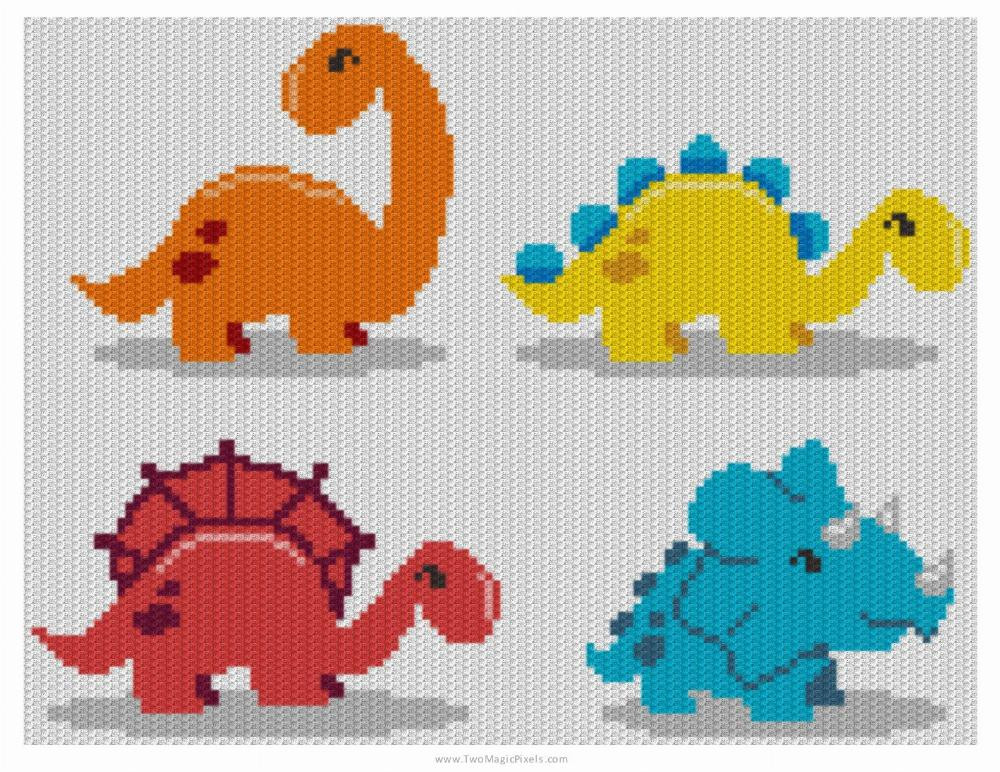 Colorful Dinosaur Crochet Pattern for Creative Crafting