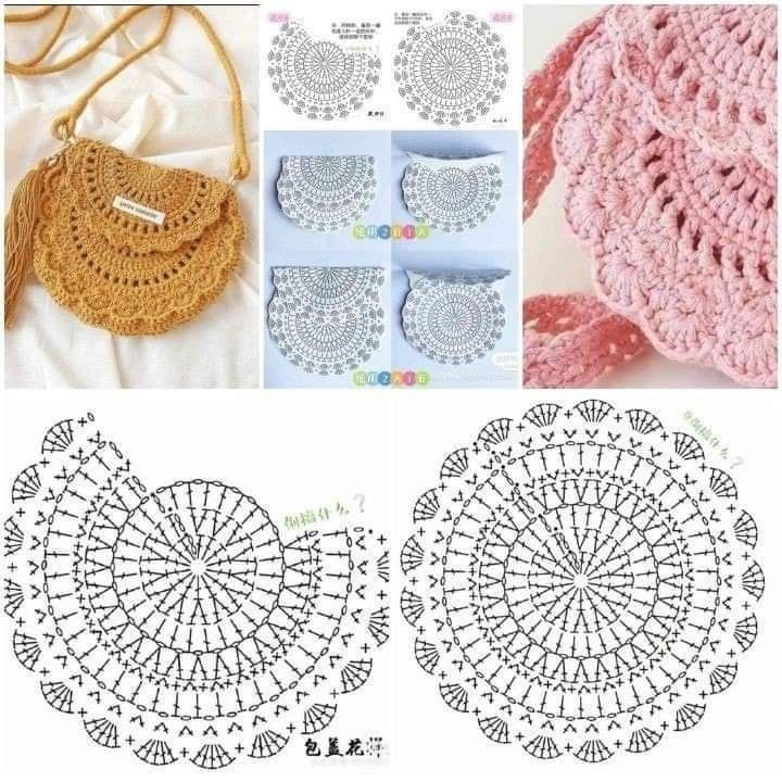 Colorful Semi-Circular Crochet Pattern with Various Stitches