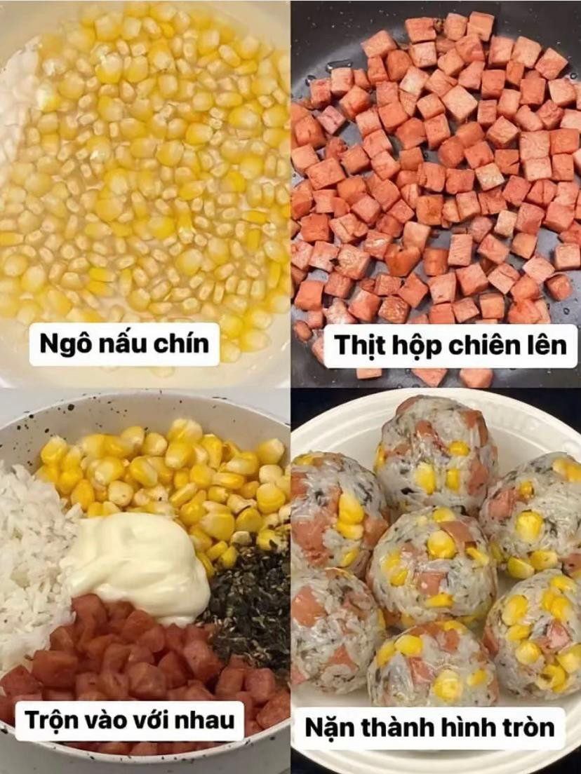 Cơm Nắm Biển Hương Thơm Ngon Từ Thịt Hộp