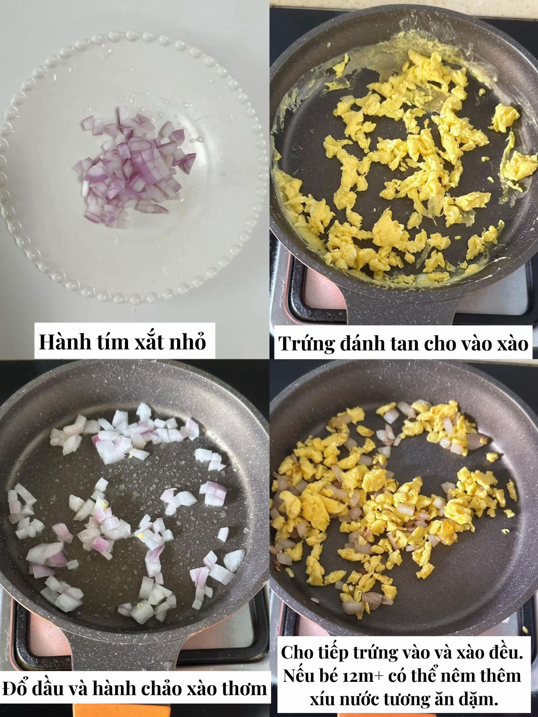 Cơm Trắng Trứng Chiên Giòn Thơm Cho Bé Yêu