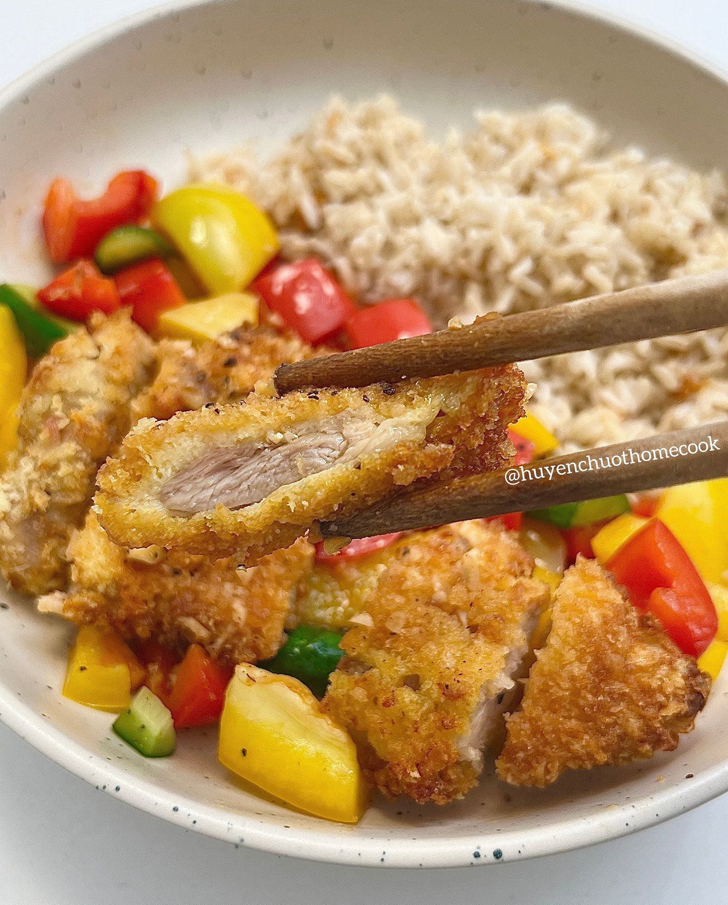 /Cơm Ức gà chiên xù sốt chua ngọt/