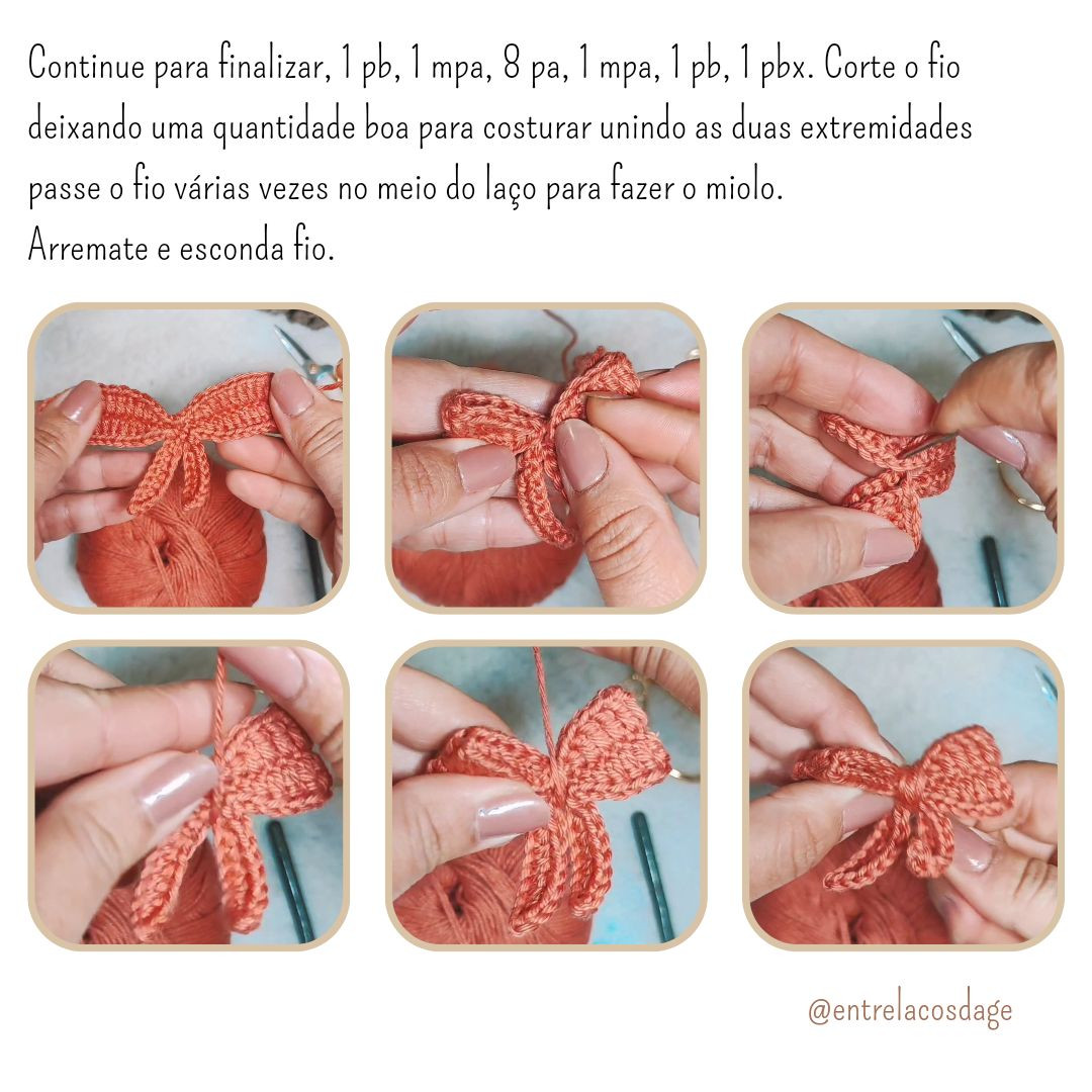 Como fazer um laço de crochê passo a passo fácil
