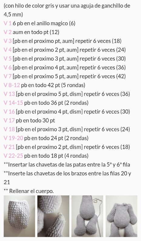 Conejito de amigurumi con corona de flores para principiantes