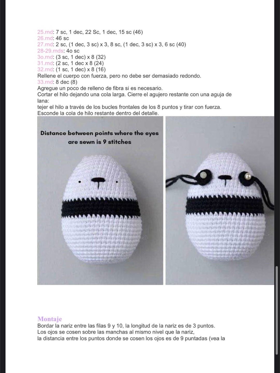 Crea tu propio panda amigurumi con este patrón gratuito