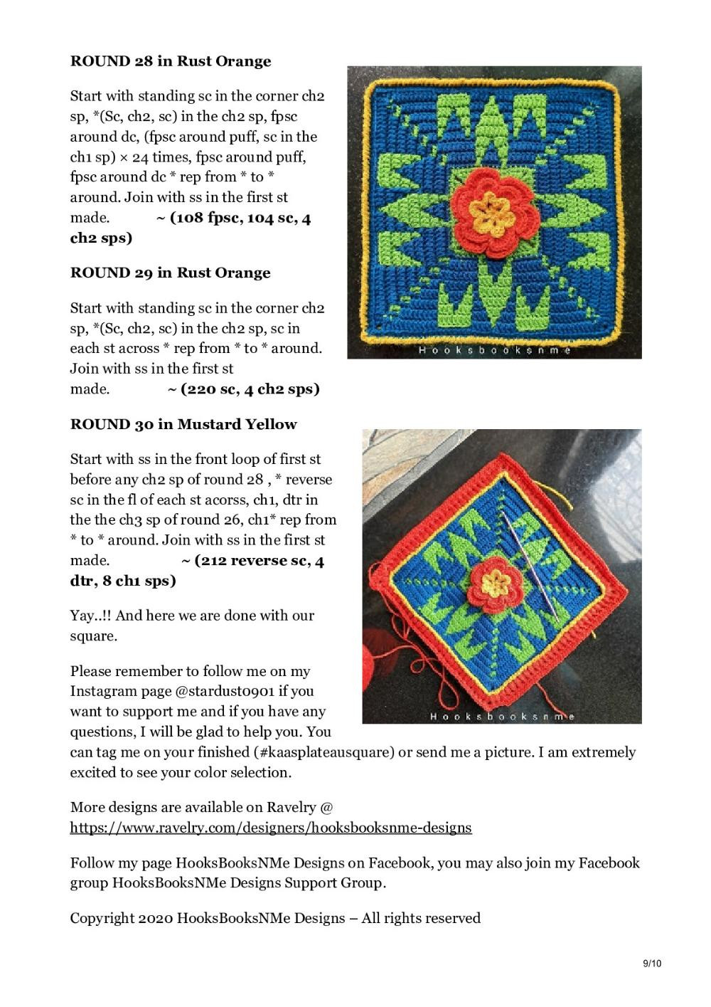 Create a Vibrant Crochet Square with Floral Centerpiece