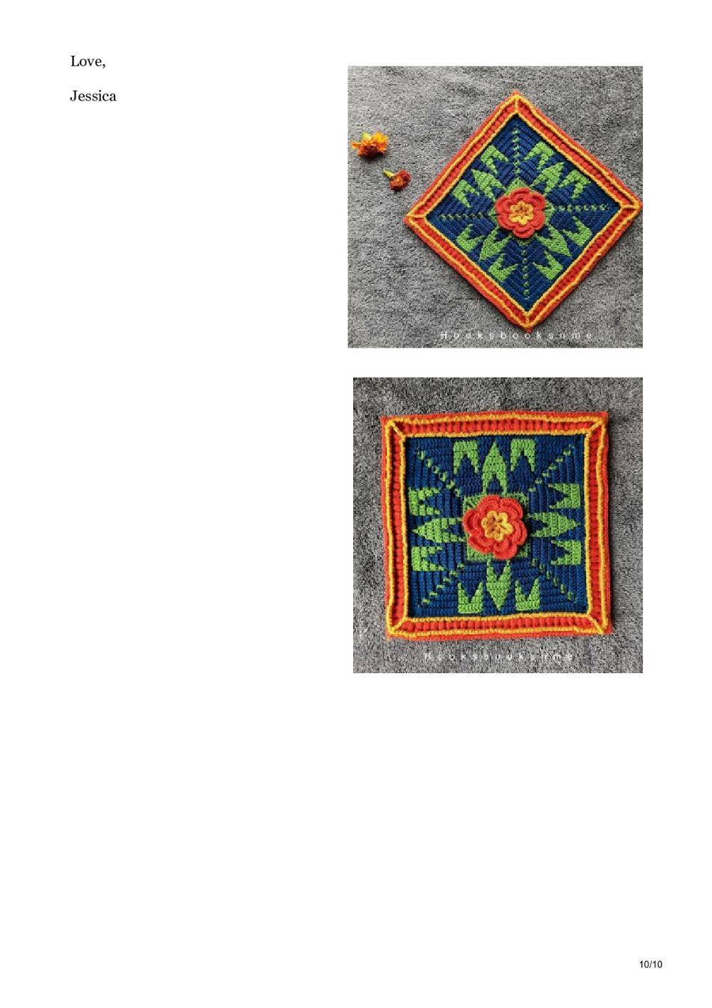 Create a Vibrant Crochet Square with Floral Centerpiece